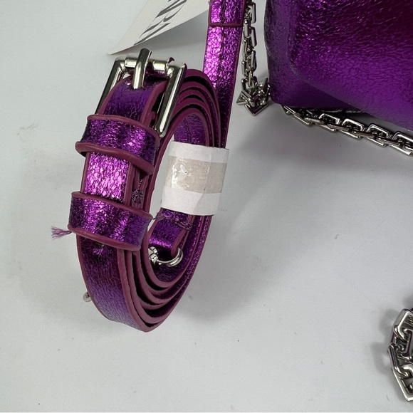 ZARA Purple Metallic Effect Chain Crossbody Bag NWT - Picture 8 of 15